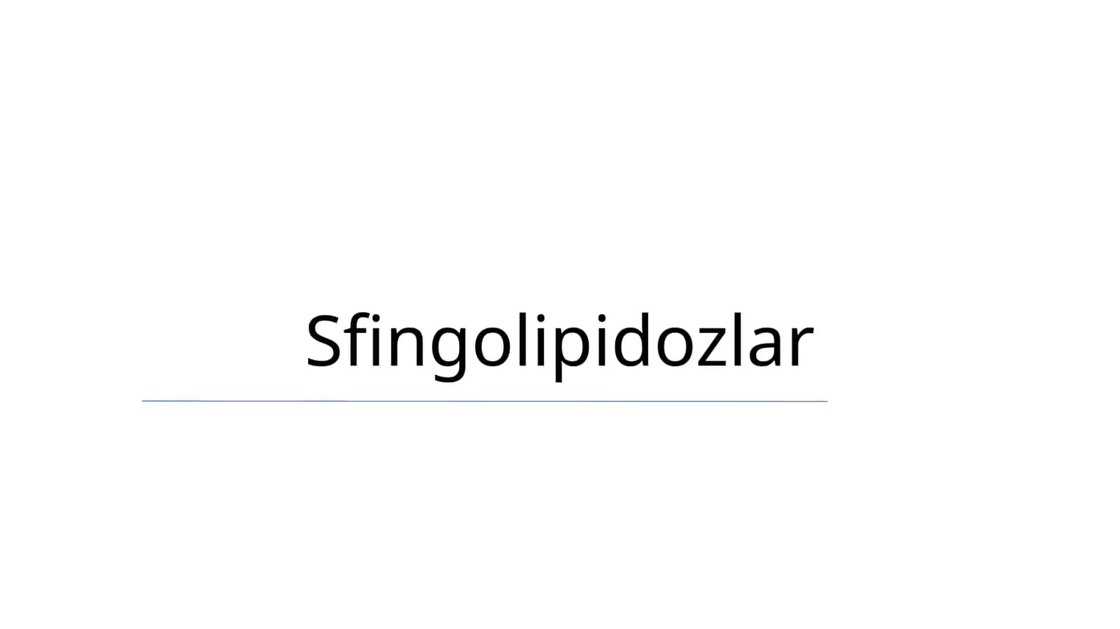 Sfingolipidozlar