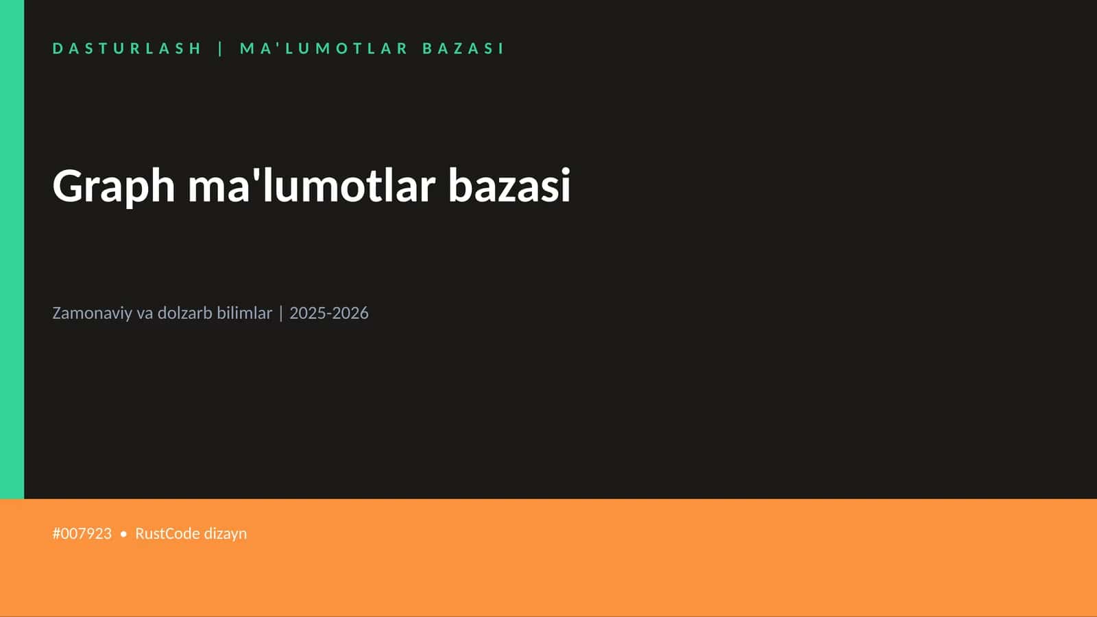 Graph ma'lumotlar bazasi