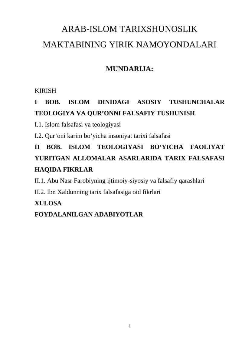 Arab-islom tarixshunoslik maktabining yirik namoyondalari