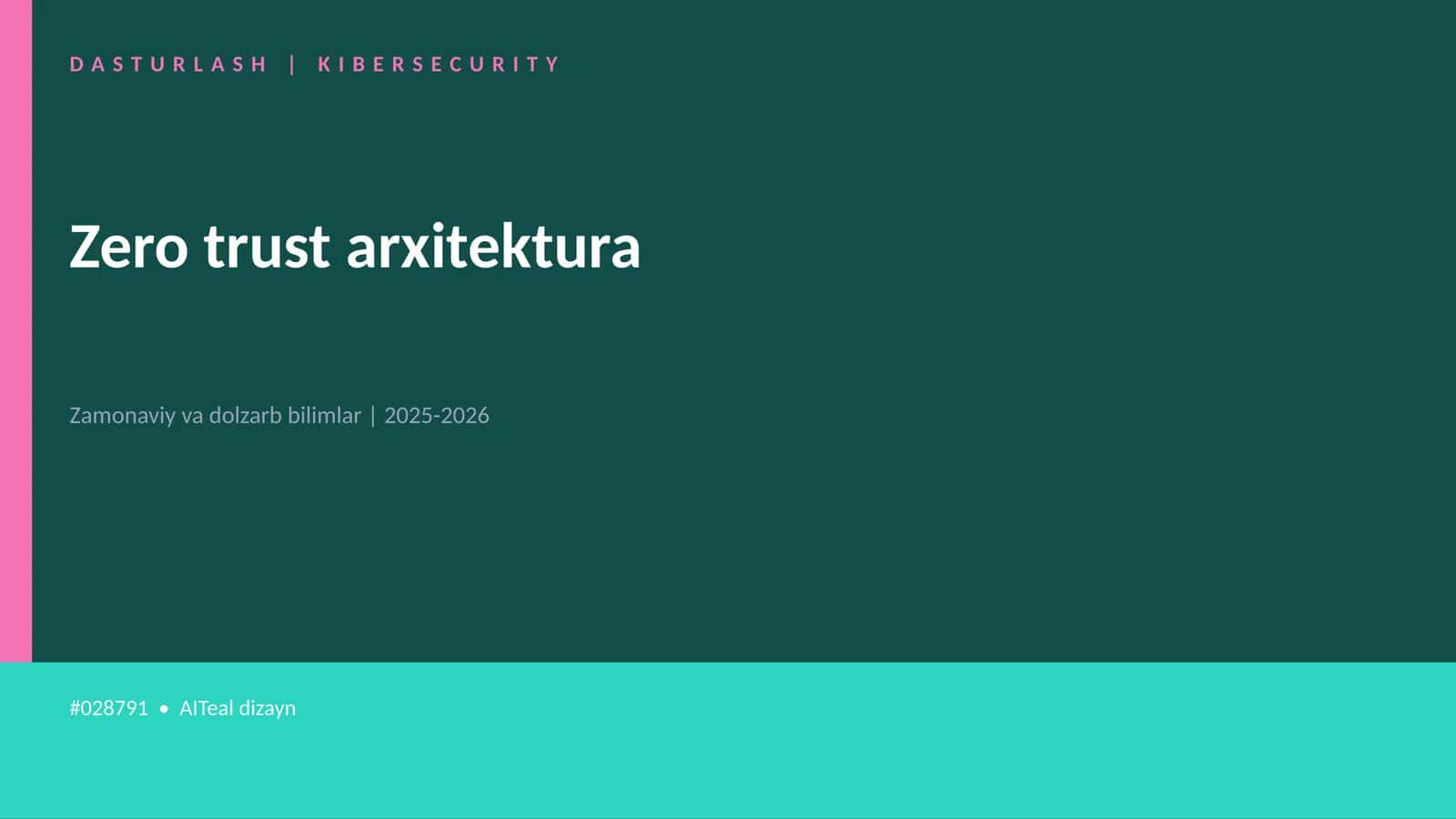 Zero trust arxitektura
