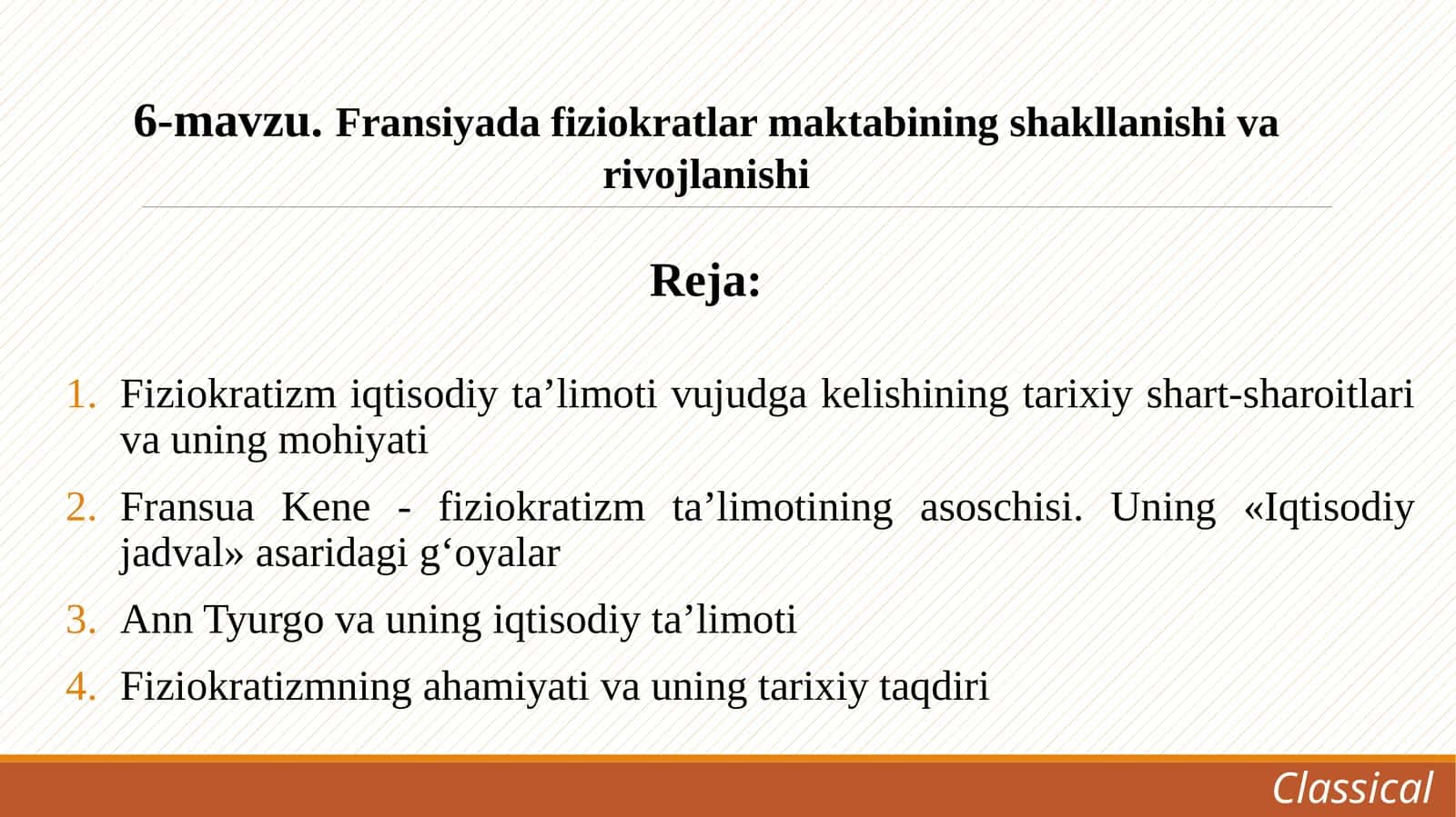 Fiziokratizmning ta'limotivujudga kelishi