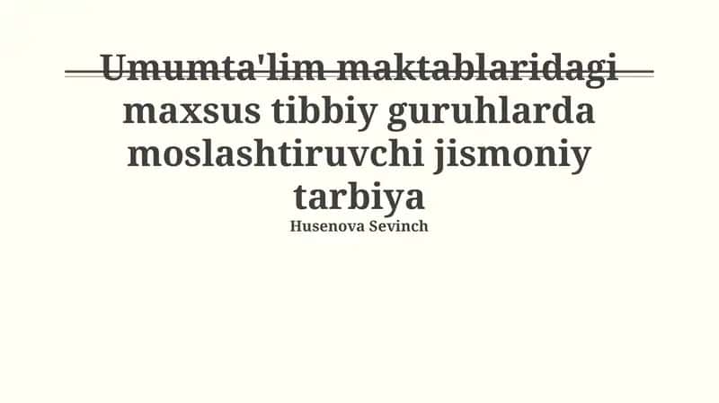 Jismoniy tarbiya