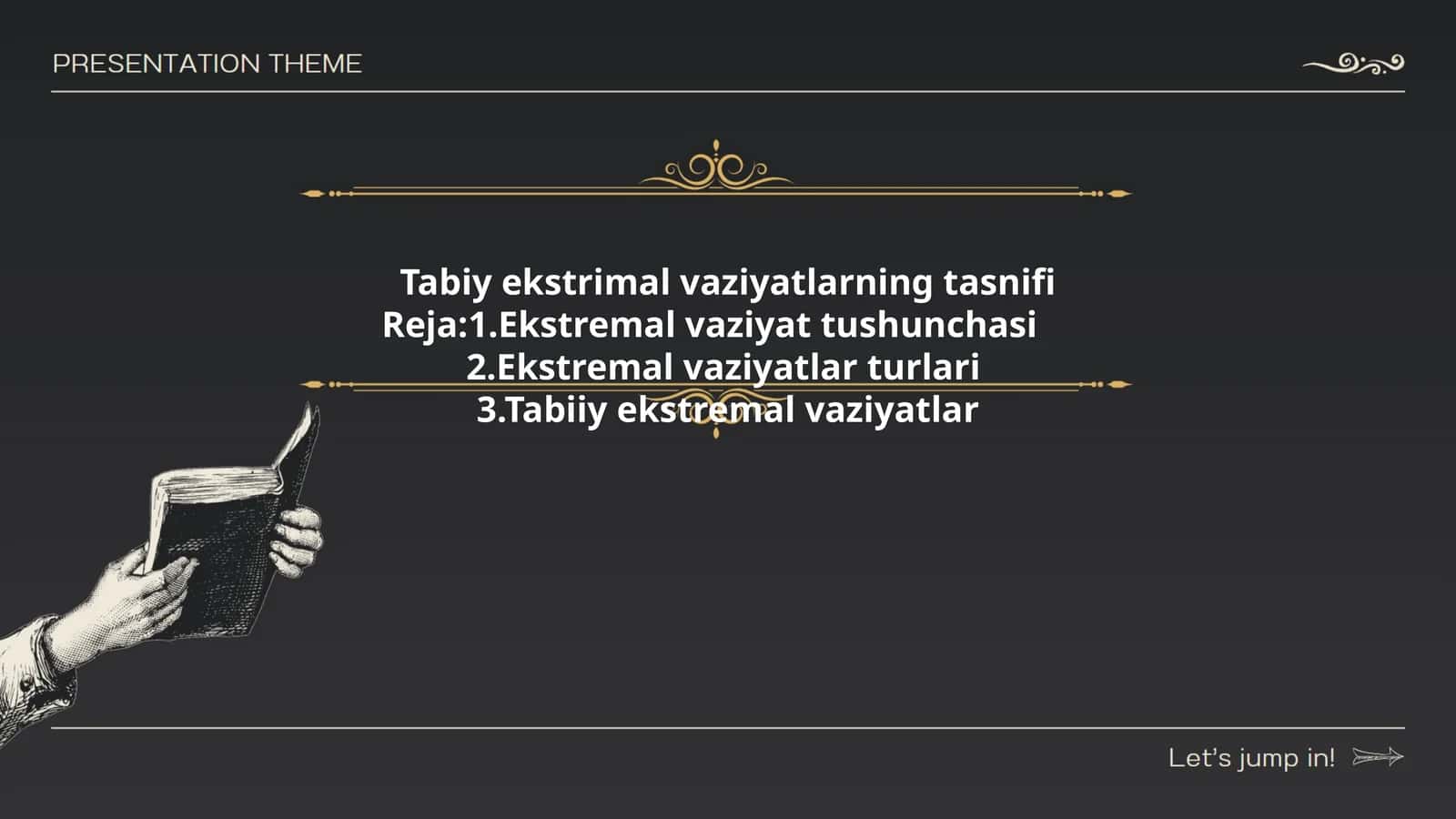 Tabiy ekstrimal vaziyatlarning tasnifi