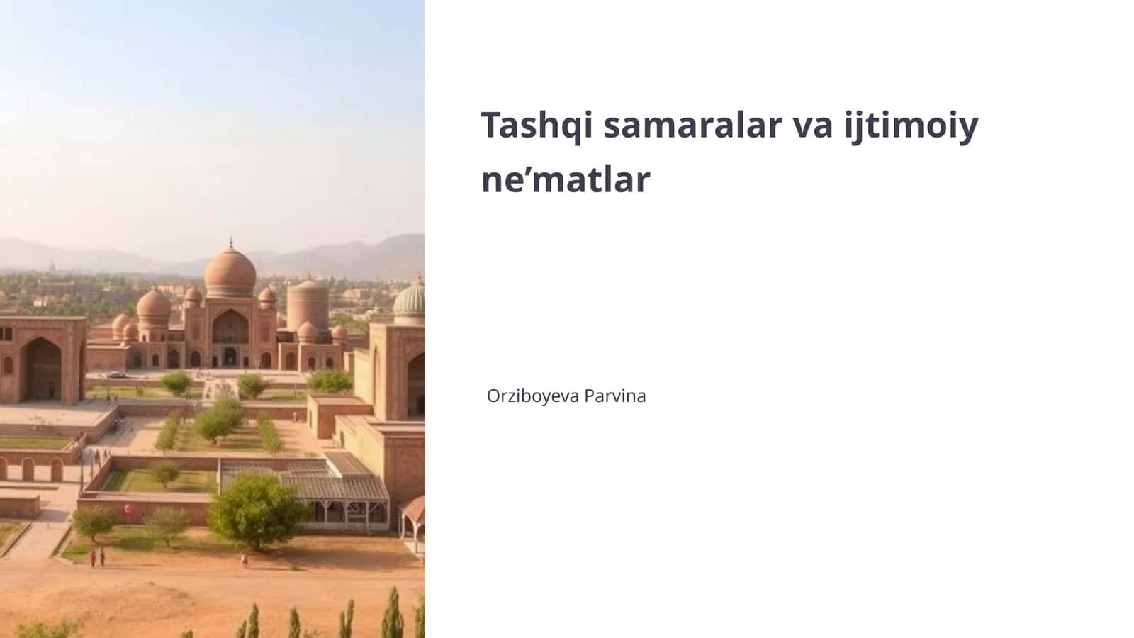Tashqi samaralar va ijtimoiy ne’matlar