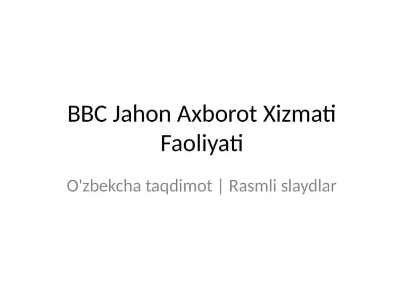 BBC Jahon Axborot Xizmati