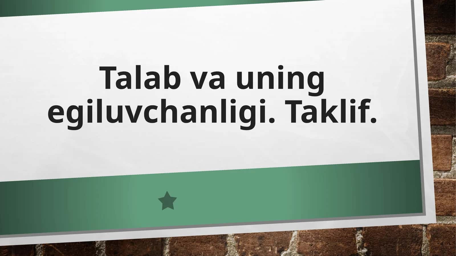 Talabvauningegiluvchanligi