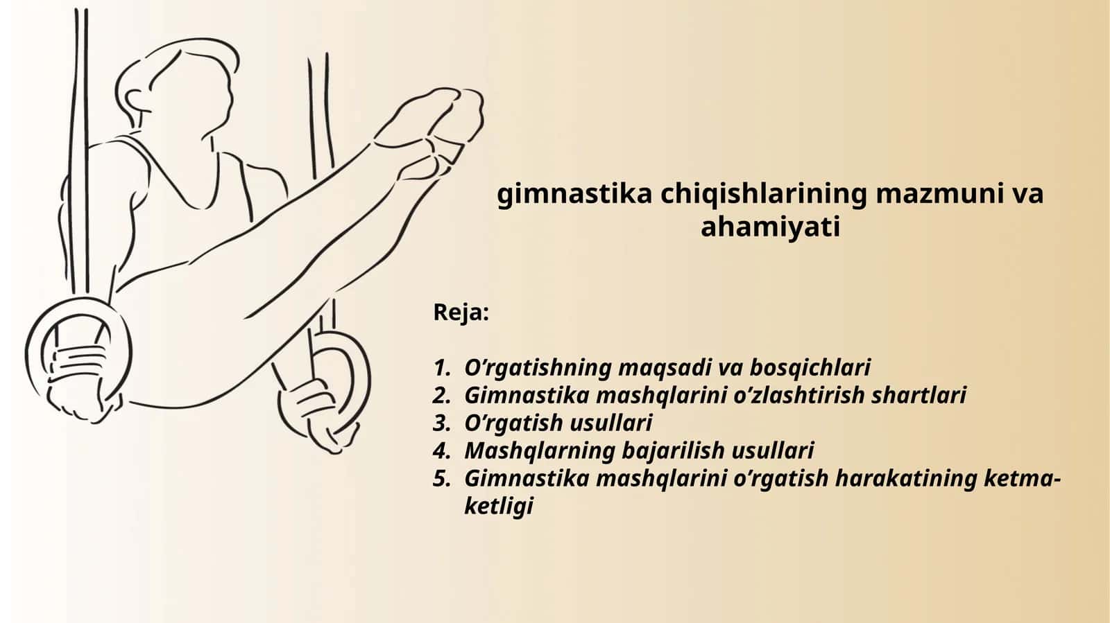 Gimnastika chiqishlarining mazmuni va ahamiyati