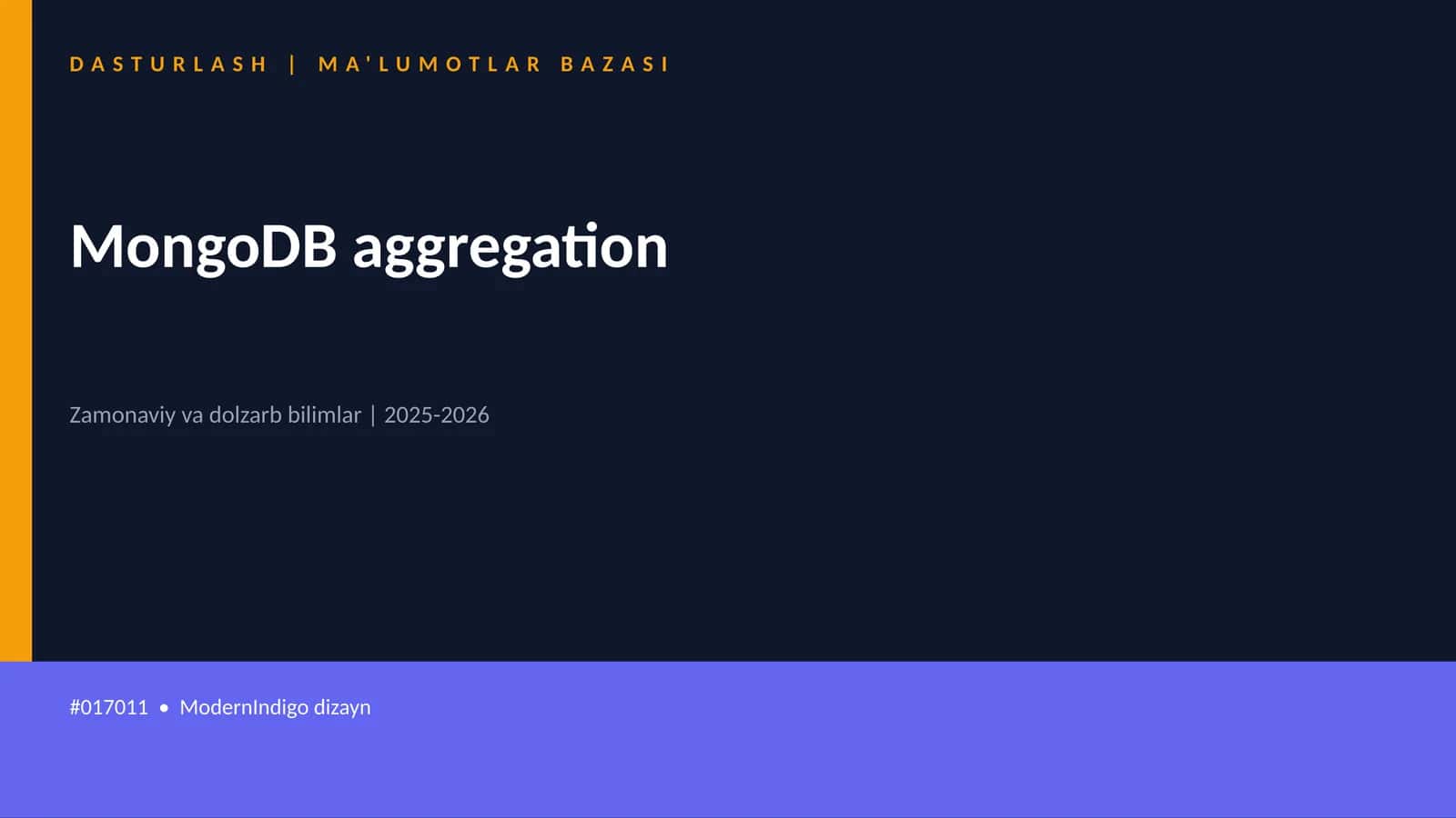 MongoDB aggregation