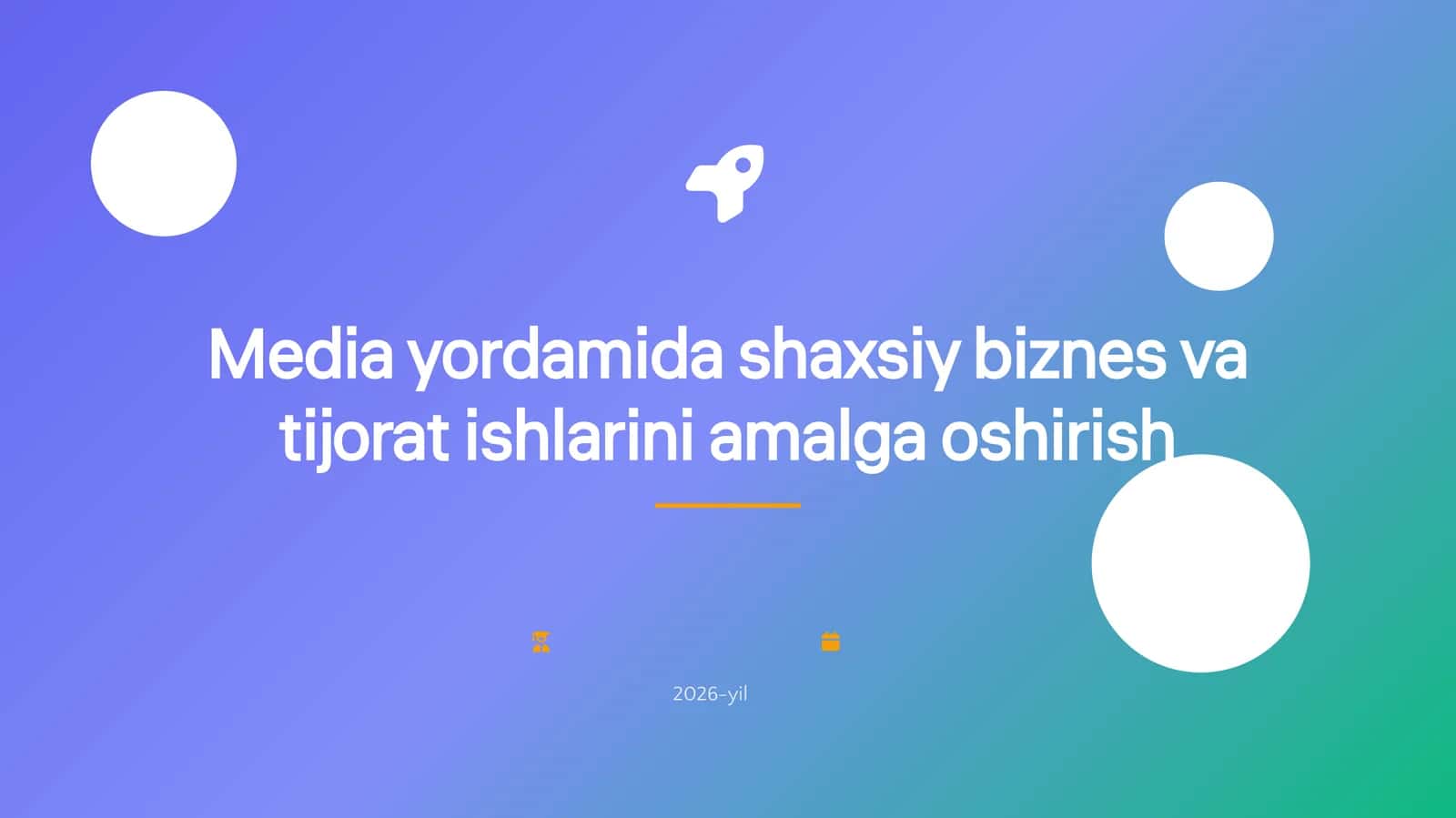 Media yordamida shaxsiy biznes va tijorat ishlarini amalga oshirish