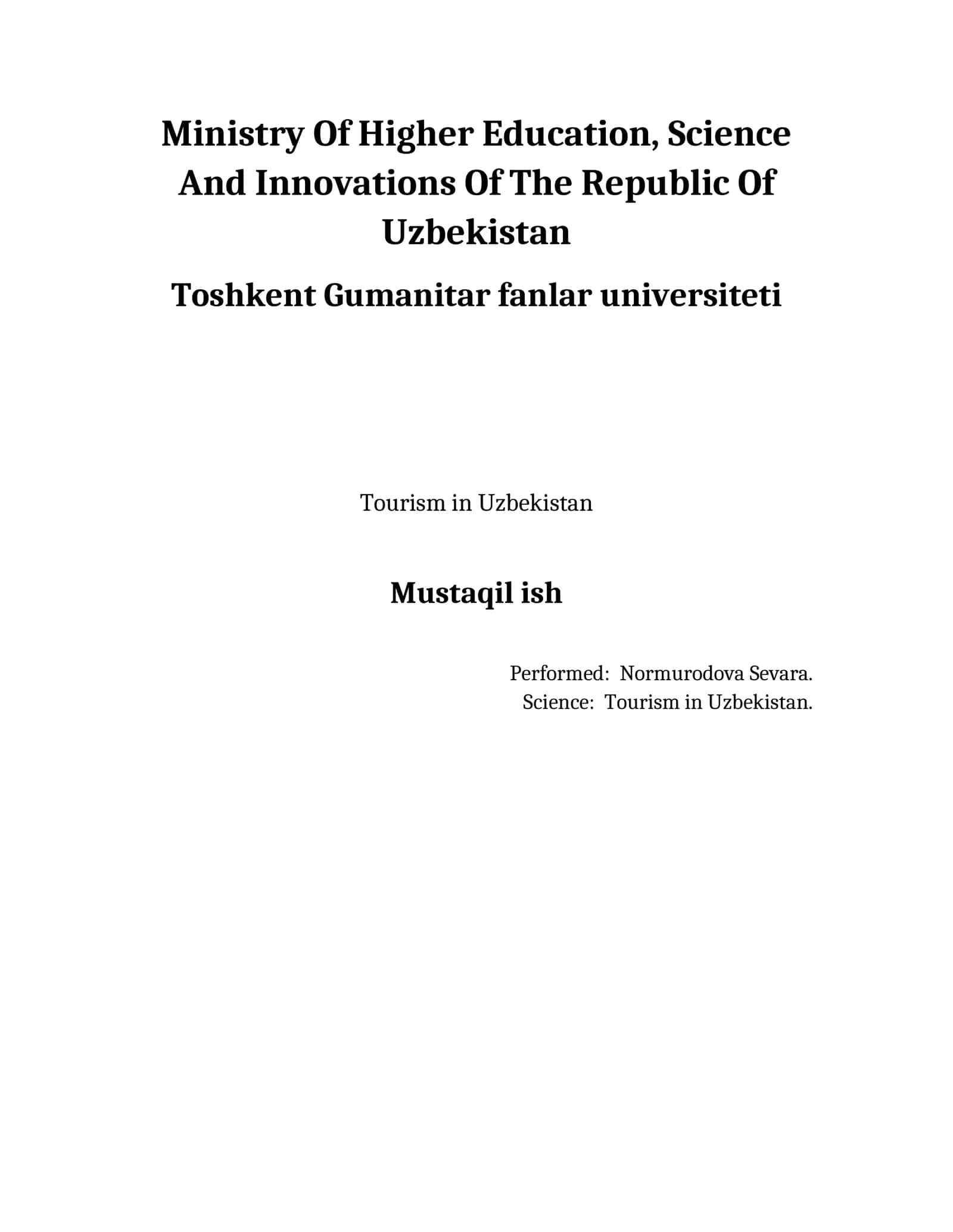 Tourism in Uzbekistan