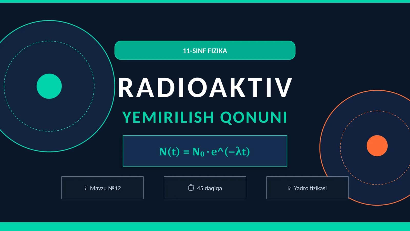 RADIOAKTIV YEMIRILISH QONUNI