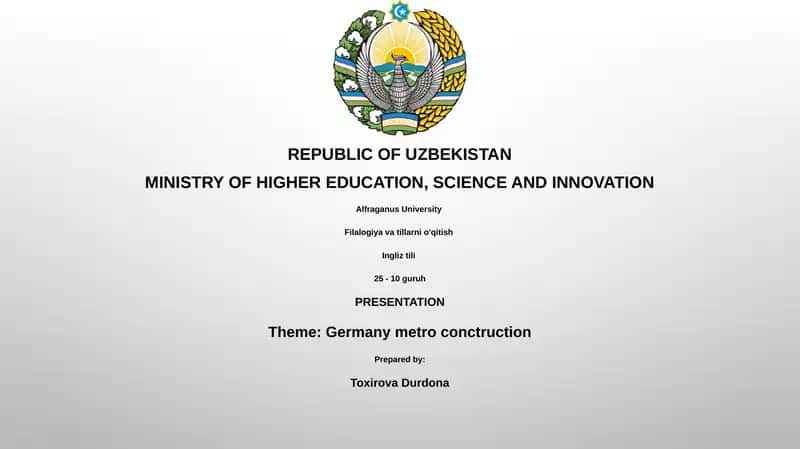 Germany metro conctruction