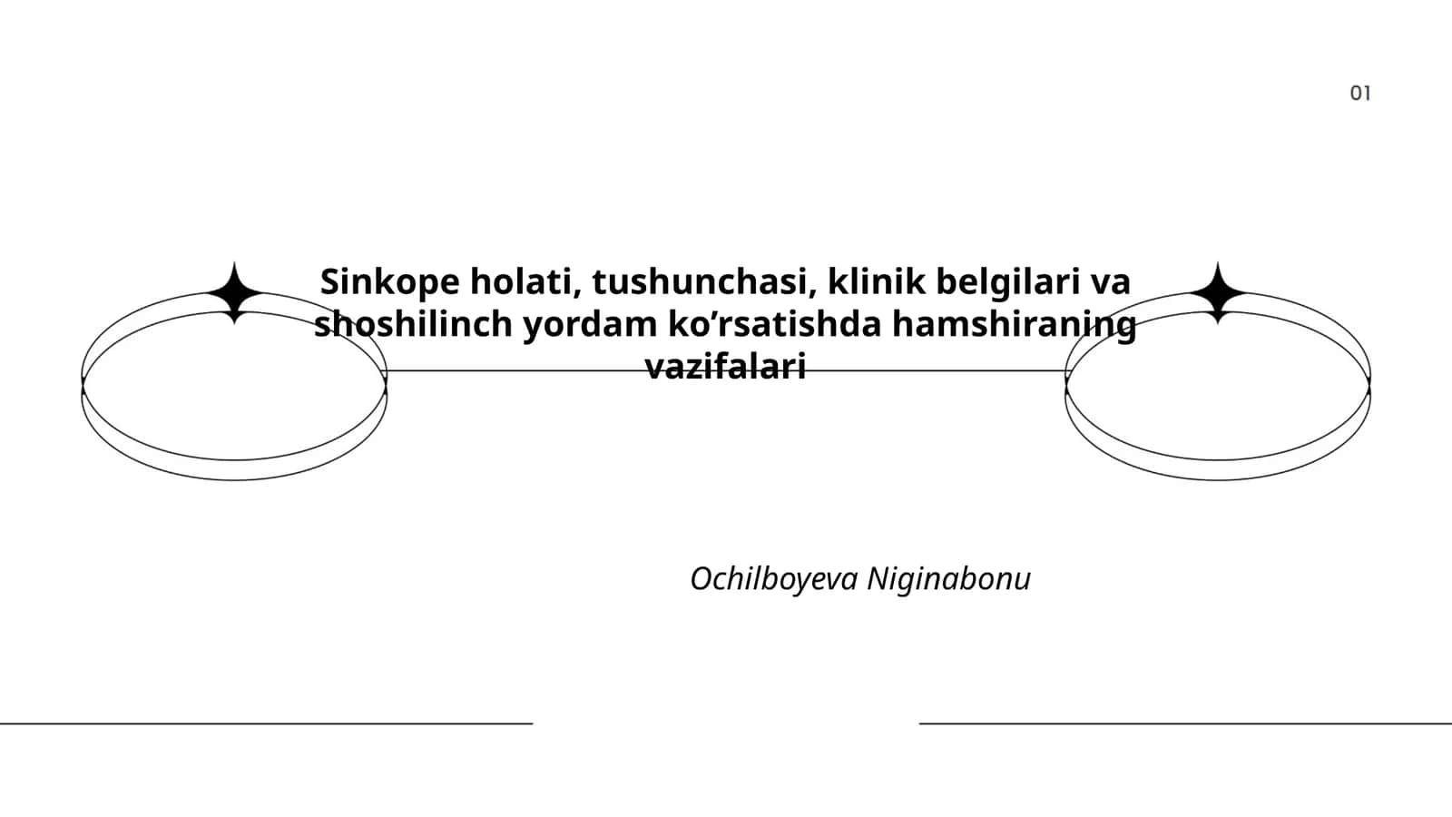 Sinkope holati, tushunchasi, klinik belgilari va shoshilinch yordam ko’rsatishda hamshiraning vazifalari