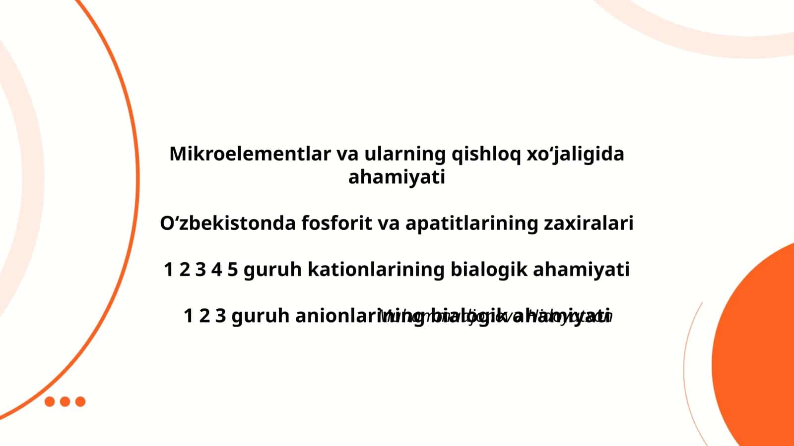 Mikroelementlar va ularning qishloq xoʻjaligida ahamiyati