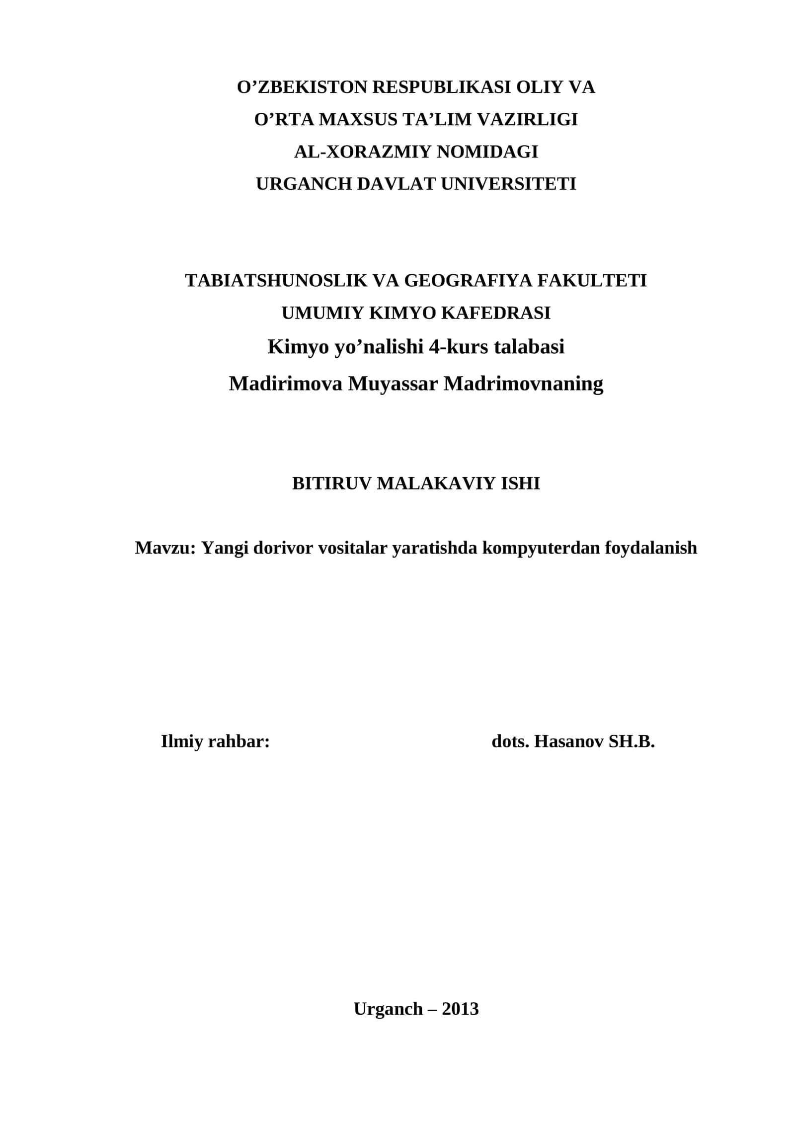 Yangi dоrivоr vоsitаlаr yarаtishdа kоmpyutеrdаn fоydаlаnish