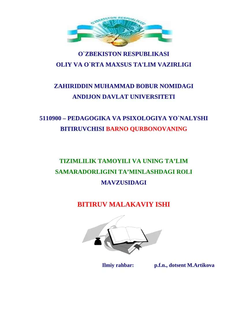 TA’LIM TIZIMI VA UNING JAMIYAT IJTIMOIY-IQTISODIY HAYOTIDA TUTGAN O‘RNI