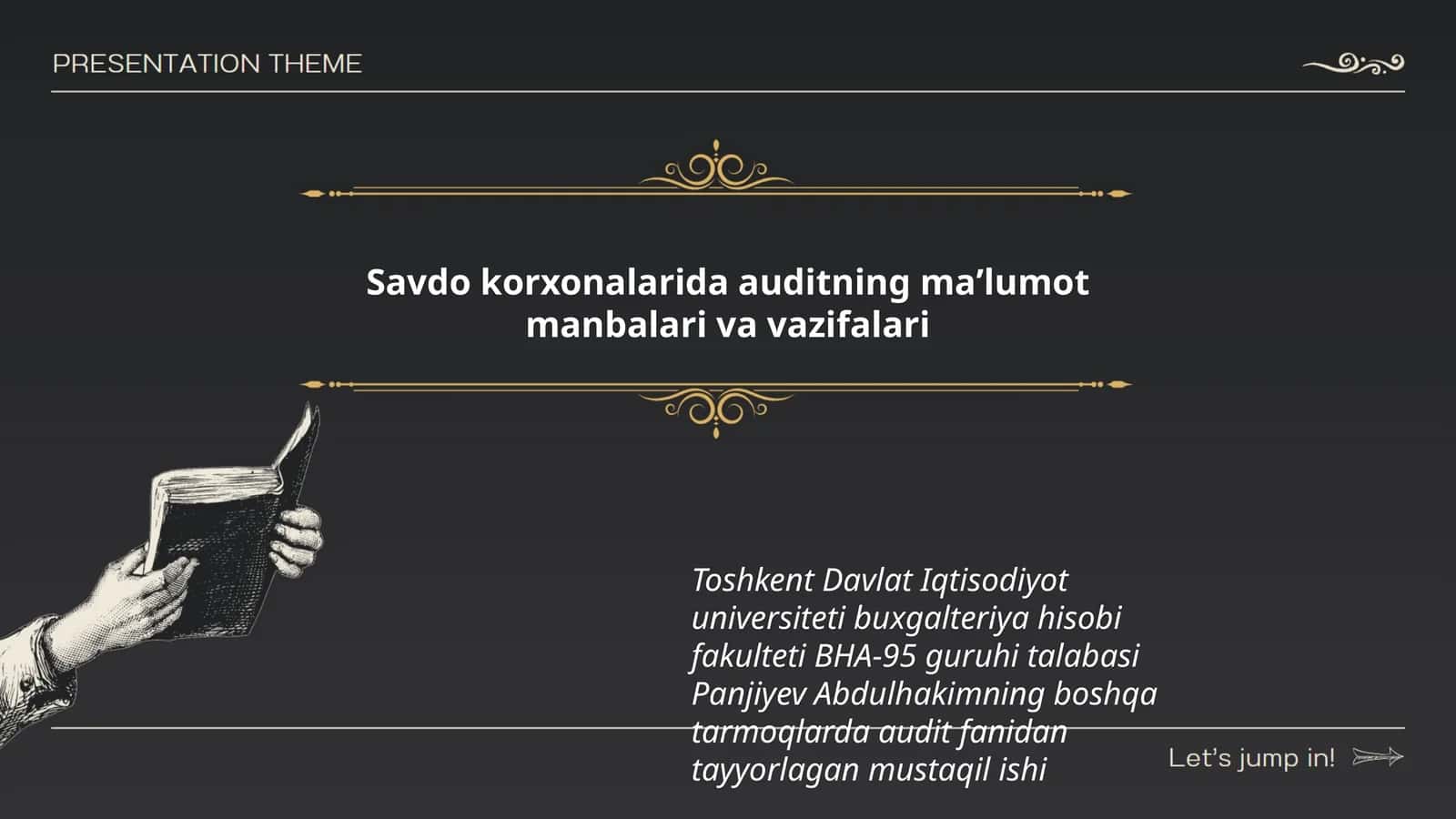 Audit ma'lumotlari va vazifalari