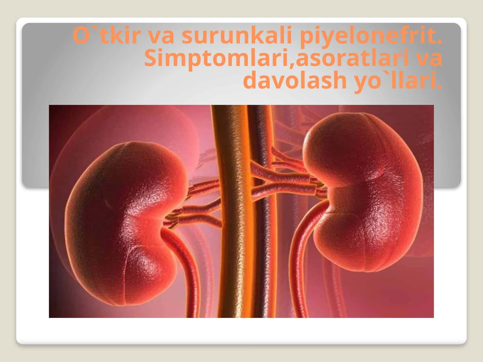 O`tkir va surun kalipi pielonefrit