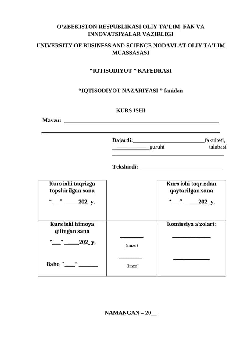 Natural va tovar ishlab chiqarish va uning turkumlanishi