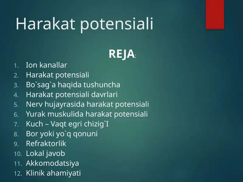 Harakat potensiali