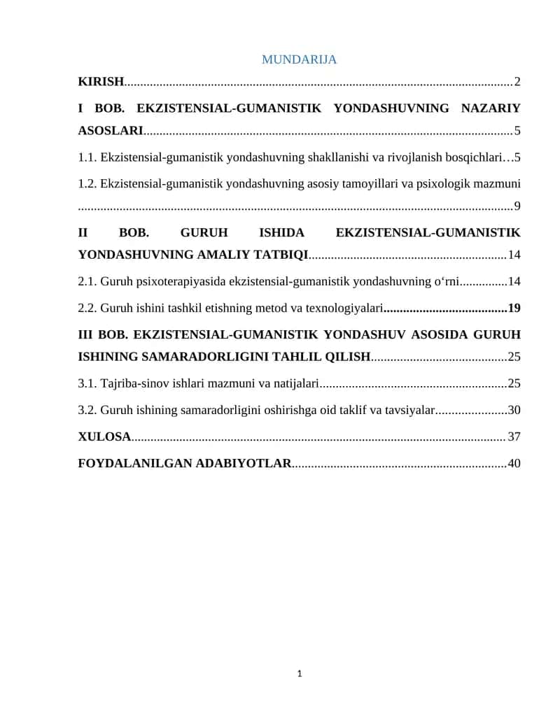 Guruh ishida ekzistensial-gumanistik yondashuv