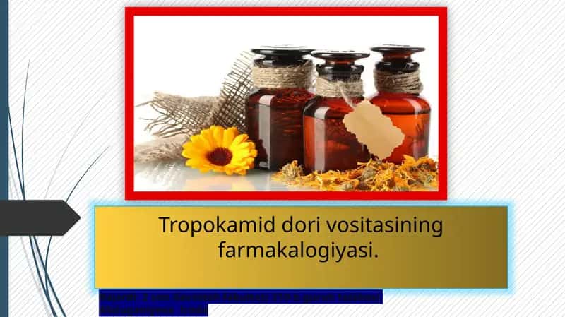 Tropokamid dori vositasining farmakalogiyasi