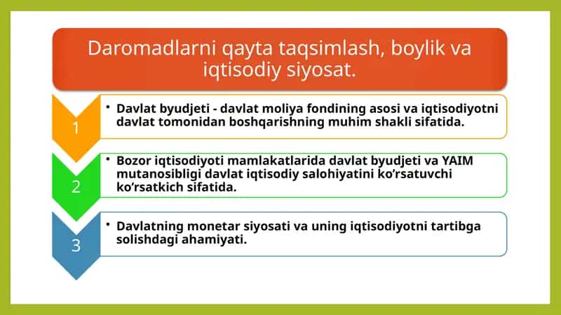 Daromadlarni qayta taqsimlash, boylik va iqtisodiy siyosat
