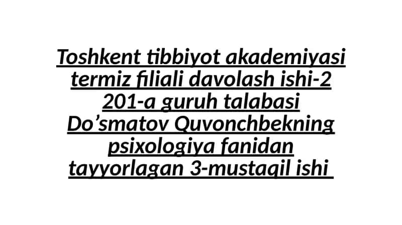 Sharq mutafakkirlarining psixologik qarashlari