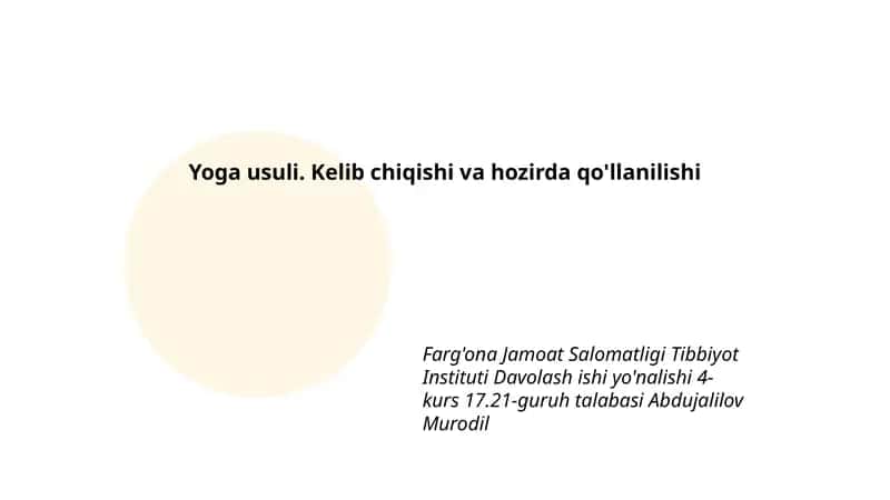 Yoga usuli