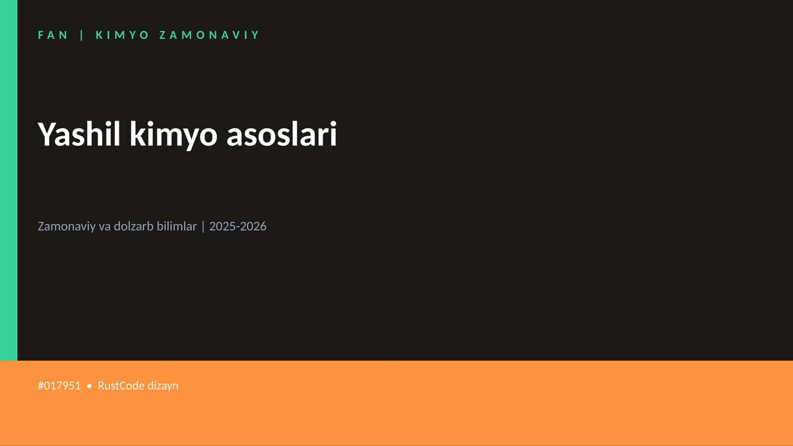 KIMYO ZAMONAVIY