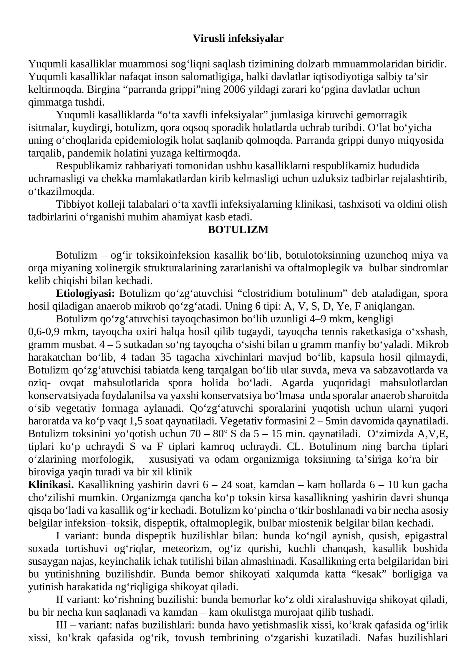 Virusli infeksiyalar