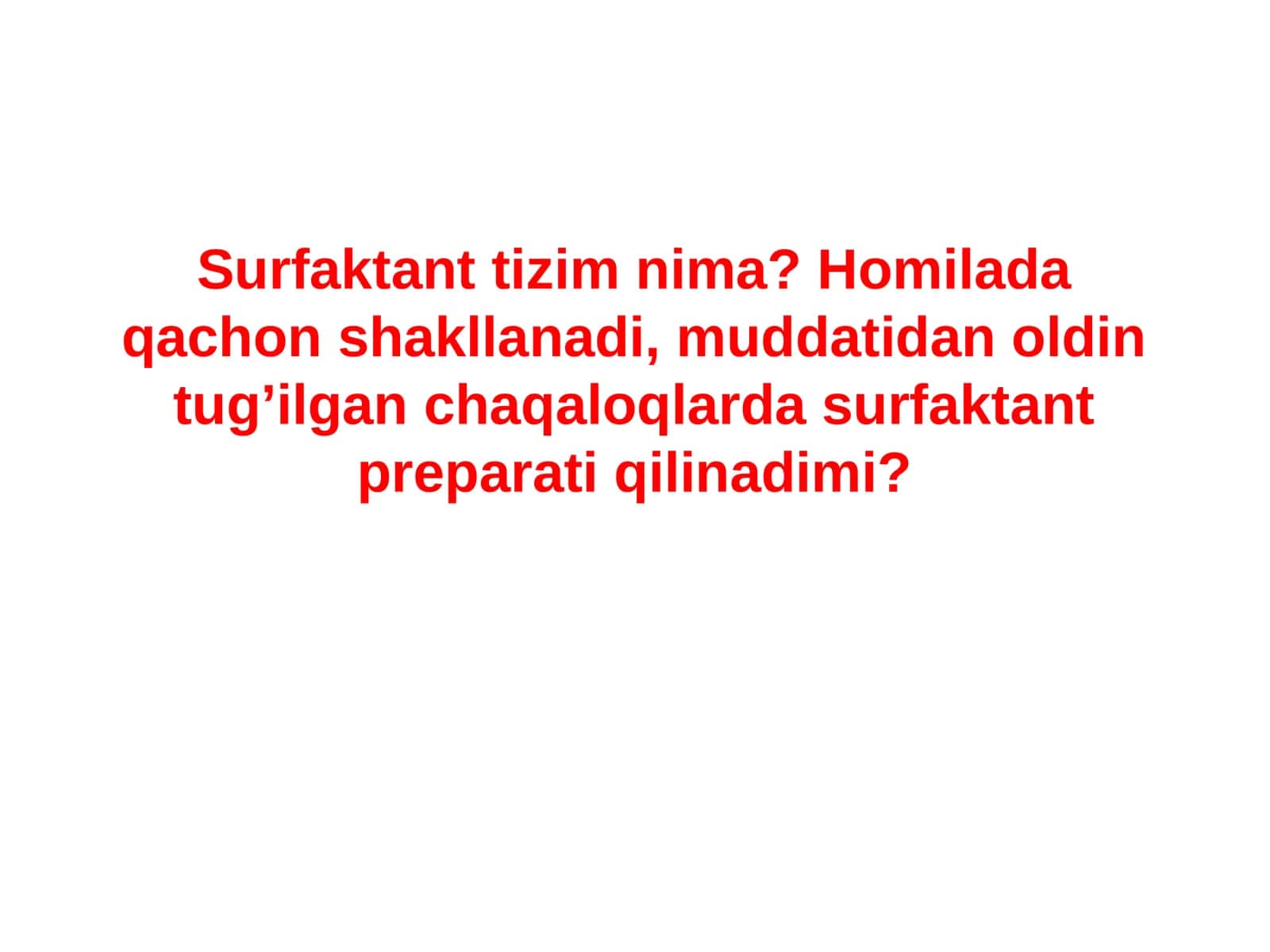 Surfaktant tizimi