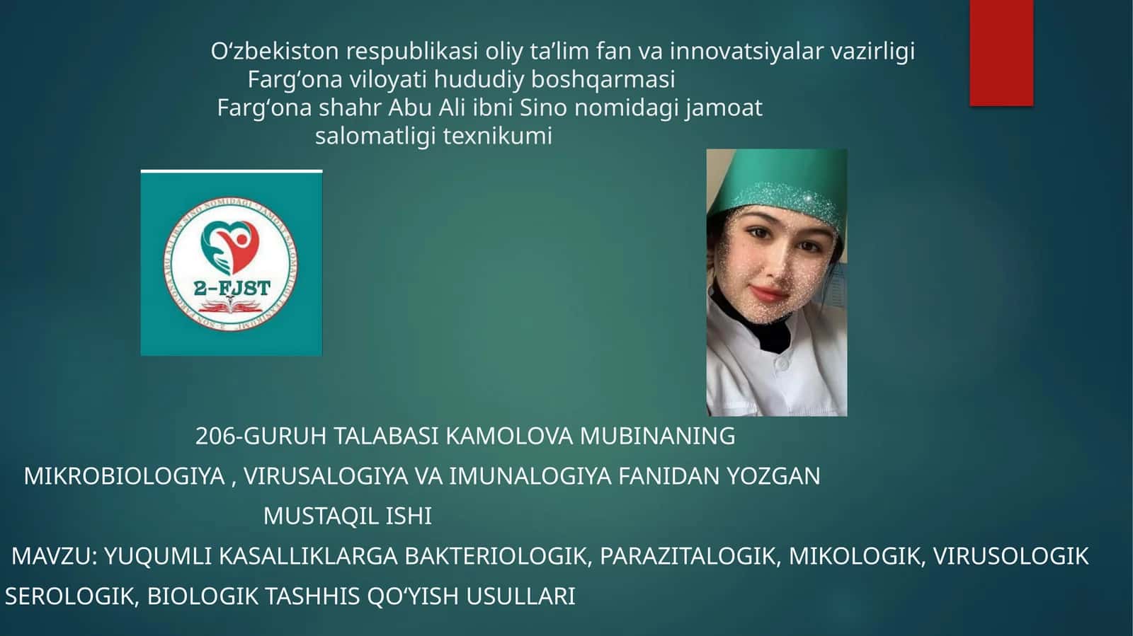 yuqumlikasalliklarga bakteriologik,parazitalogik,mikologik,virusologik Serologik,biologiktashhisqoʻyishusullari