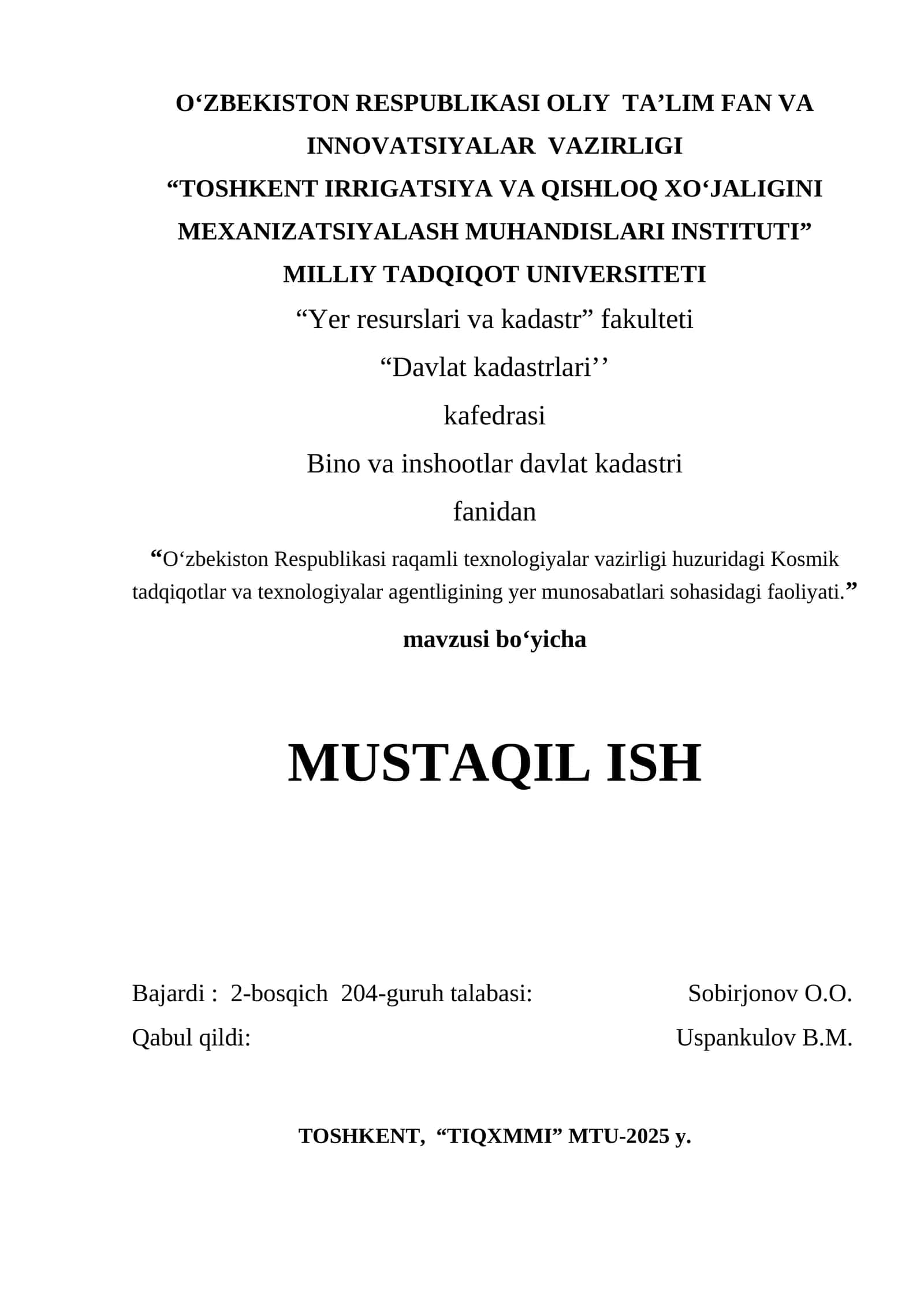 Davlat Kadastralari