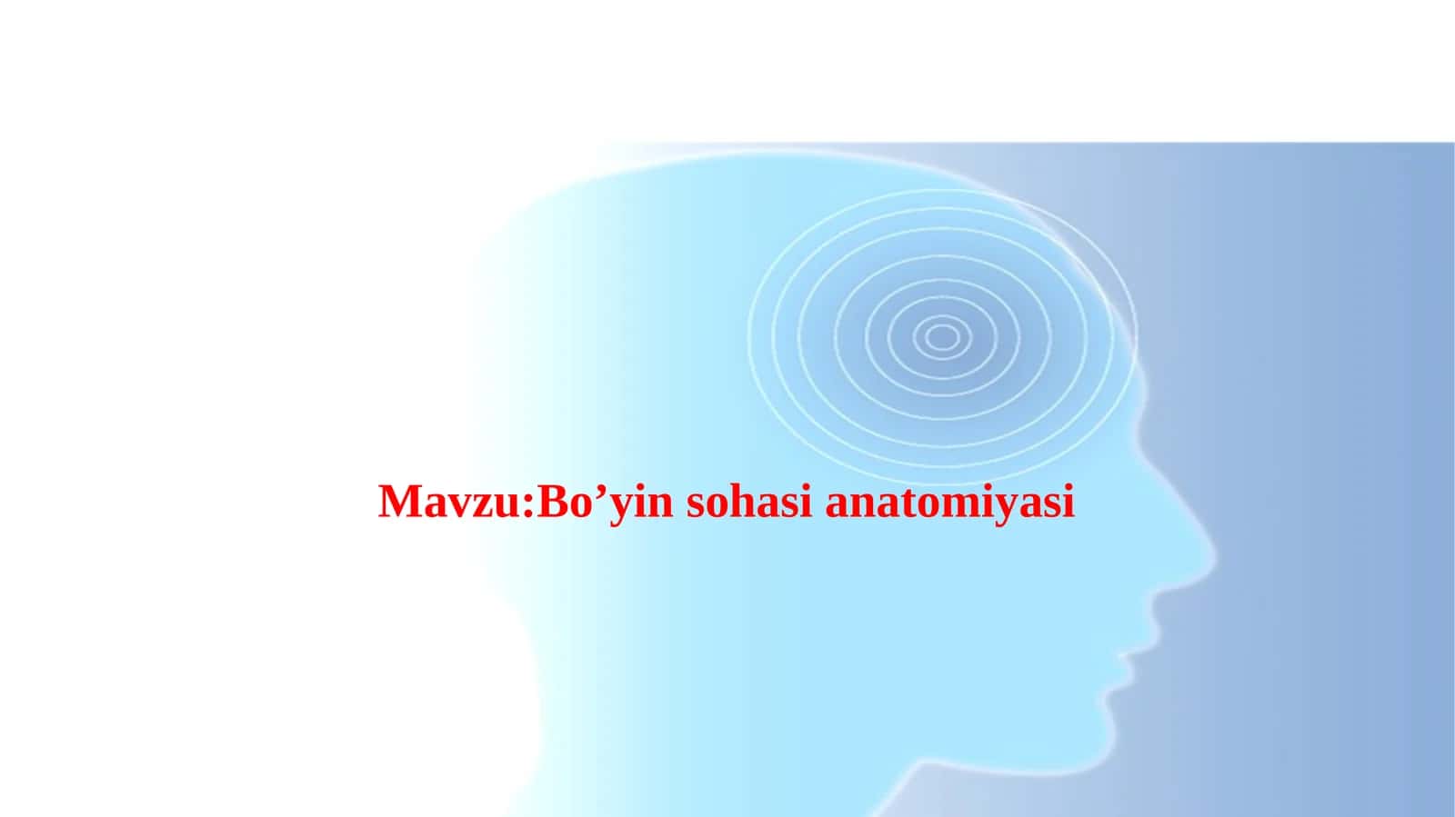 Boʻyining klinik anatomiyasi