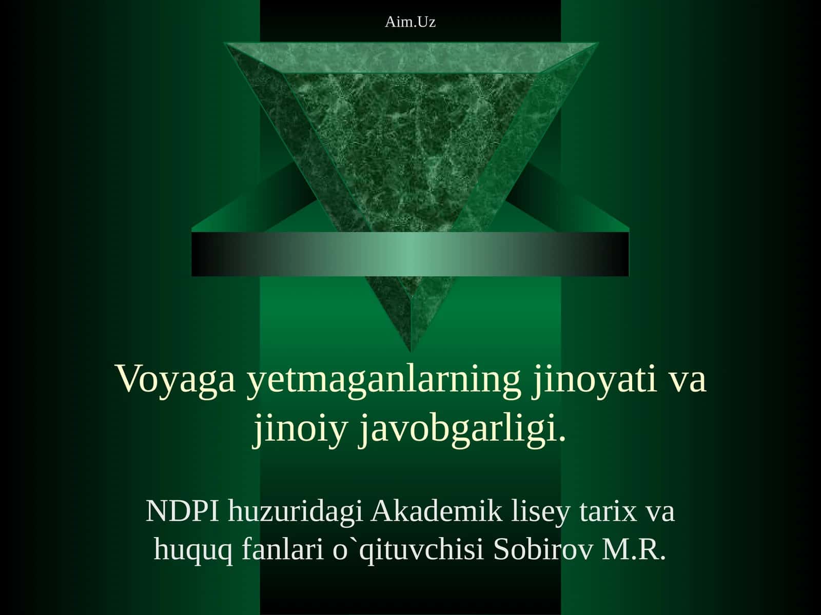 Voyagayetmaganlarning jinoiyat va jinoiy javobgarligi