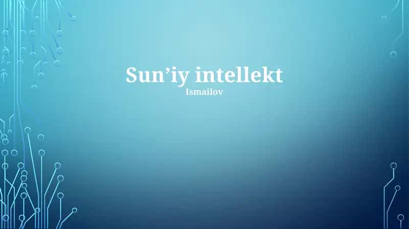 Sun'iy intellekt