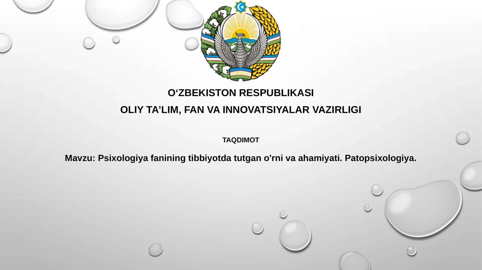 Psixologiyafaniningtibbiyotdatutgano'rnivaahamiyati
