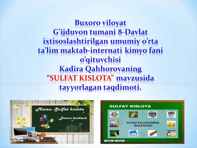 KIMYO BASHARIYAT SAODATI YASHIRINGAN MO’JIZALAR O’LKASI