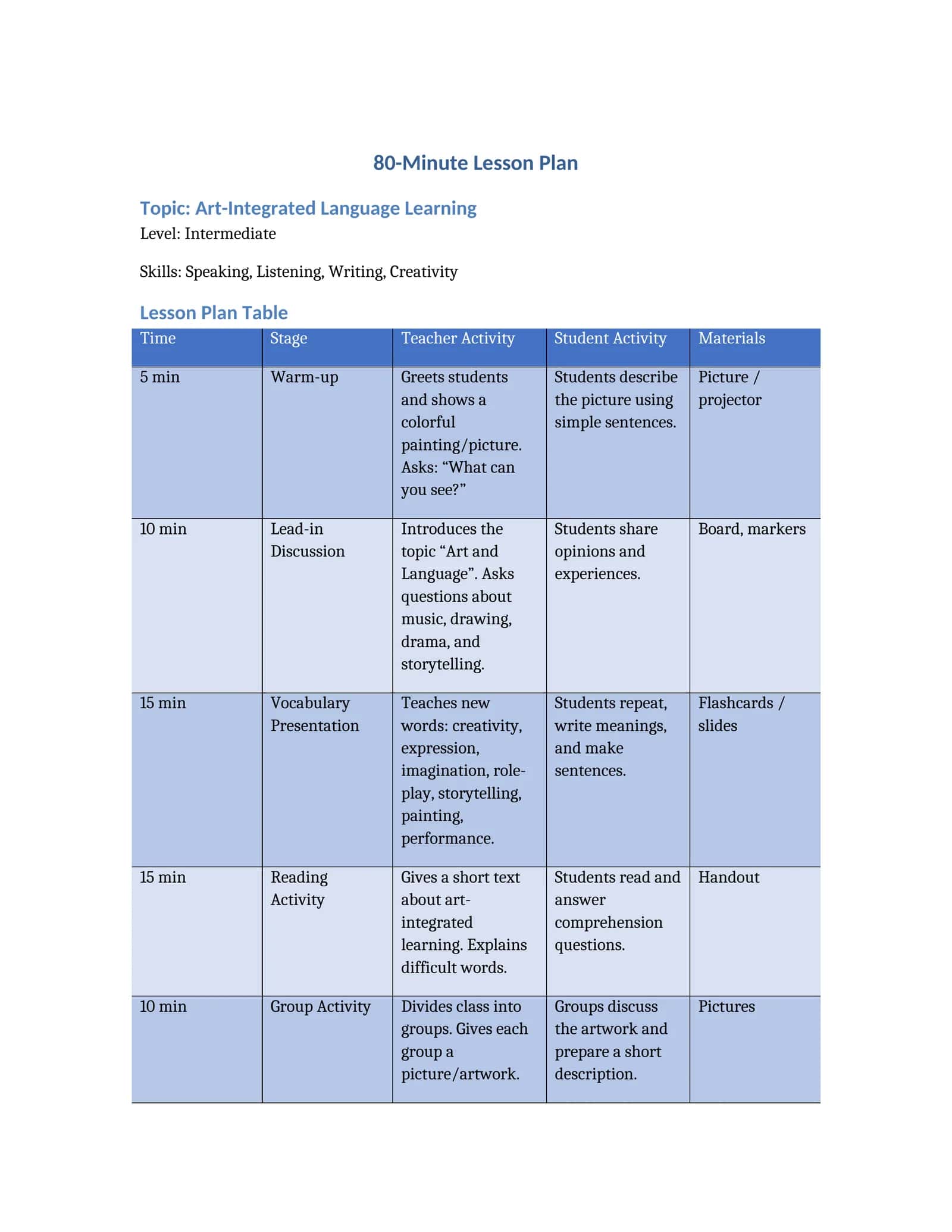 80-Minute Lesson Plan