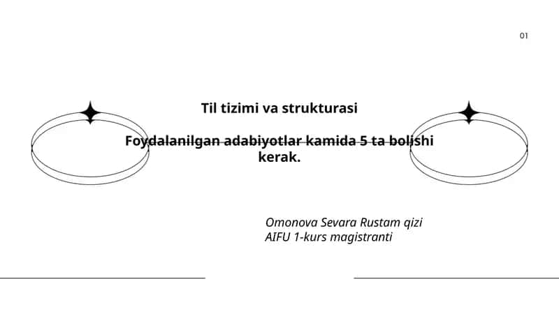Til tizimi va strukturasi