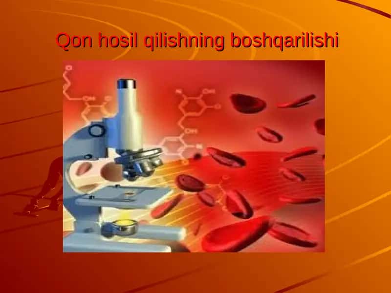 Qon hosil qilishning boshqarilishi