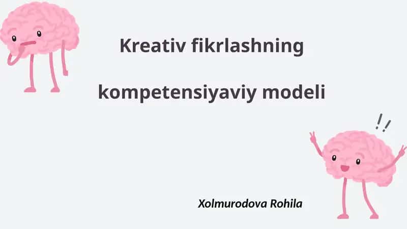 Kreativ fikrlashning kompetensiyaviy modeli
