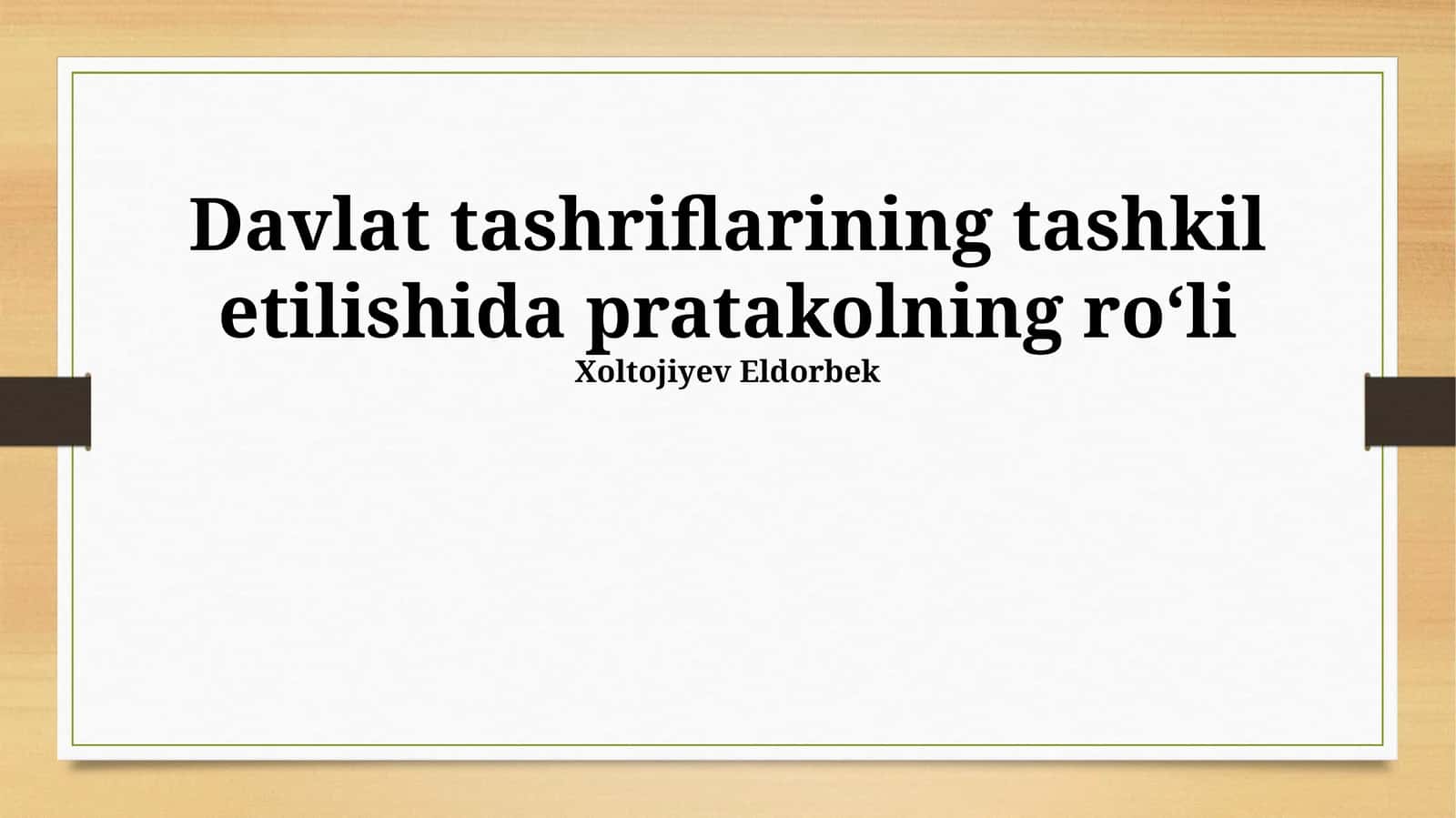 Diplomatik protokolning nazariy asoslari va tayyorgarlik bosqichlari