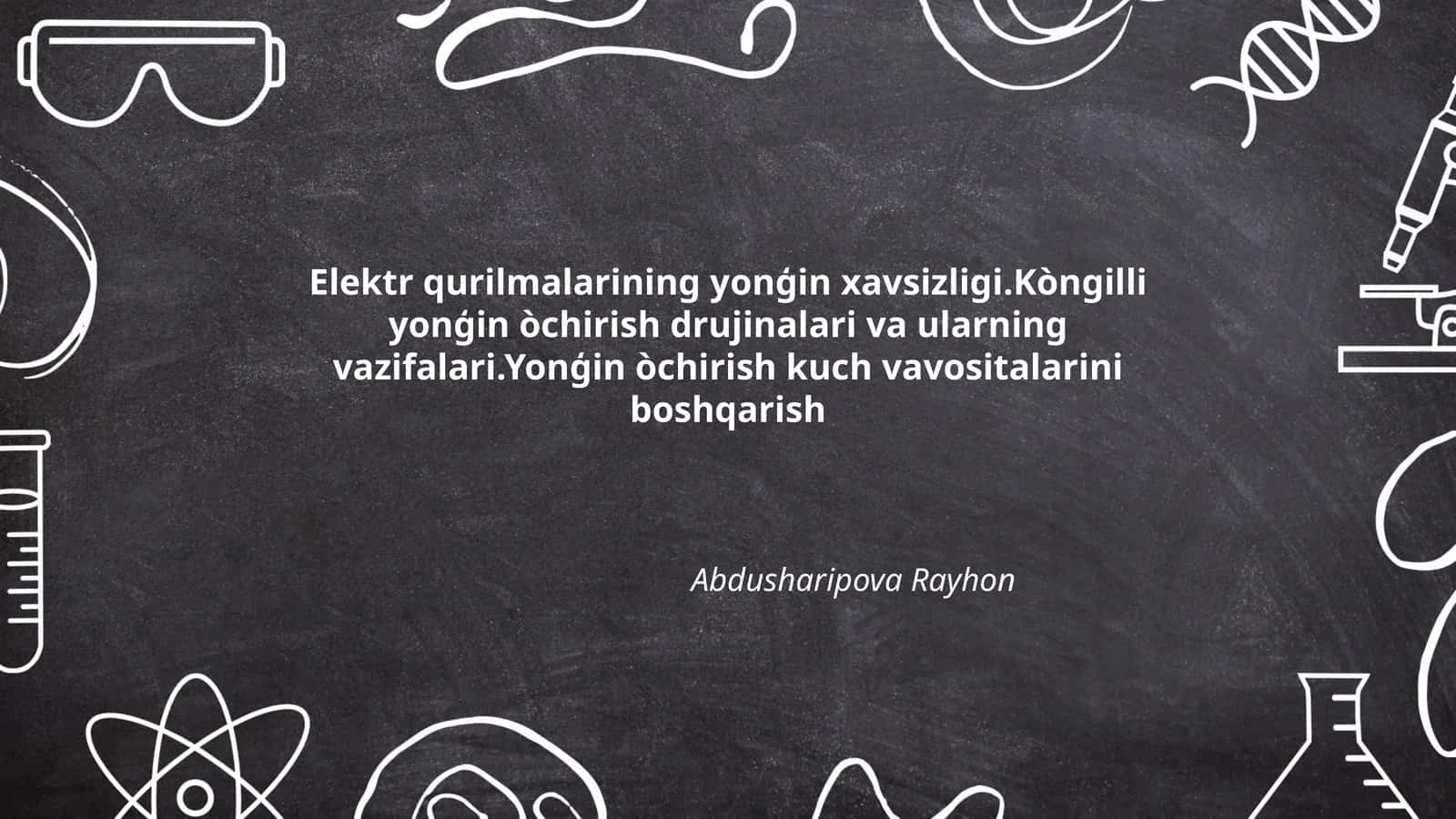 Elektr qurilmalarining yonģin xavsizligi