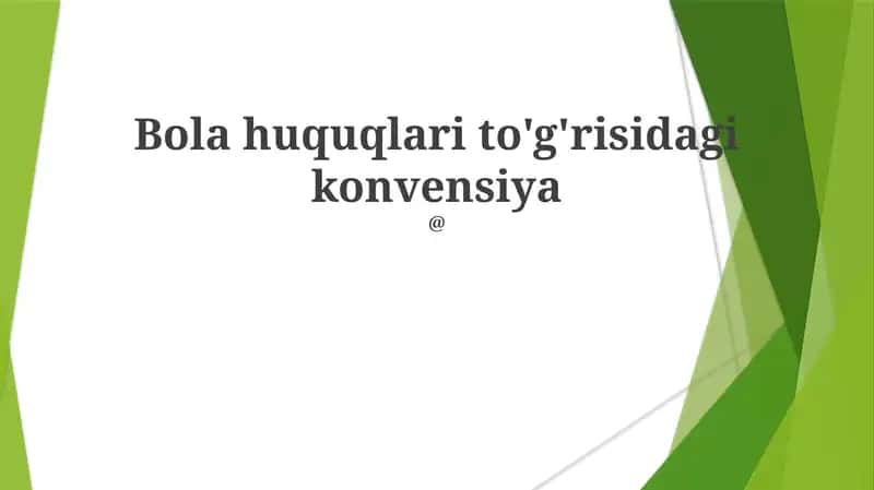 Bolalar Huquqlari Konvensiyasi