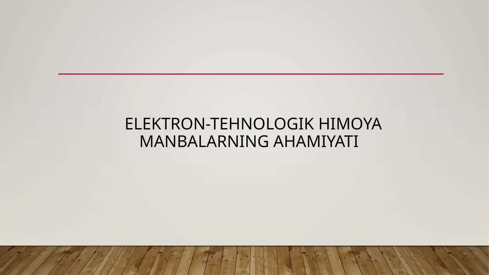 Elektron-tehnologik himoya manbalarning ahamiyati
