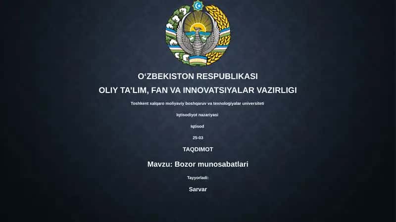 Bozor munosabatlari