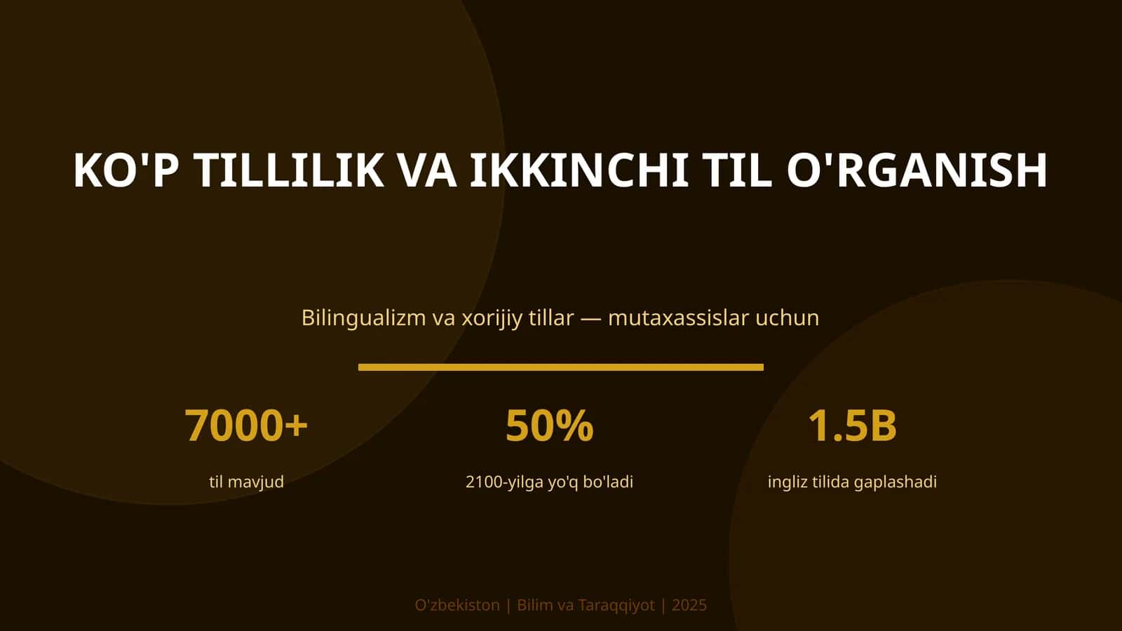 Ko'p tillilik va ikkinchi til o'rganish