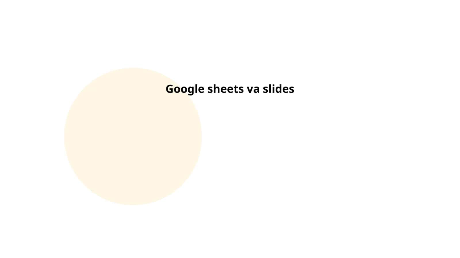 Google Sheets va slides